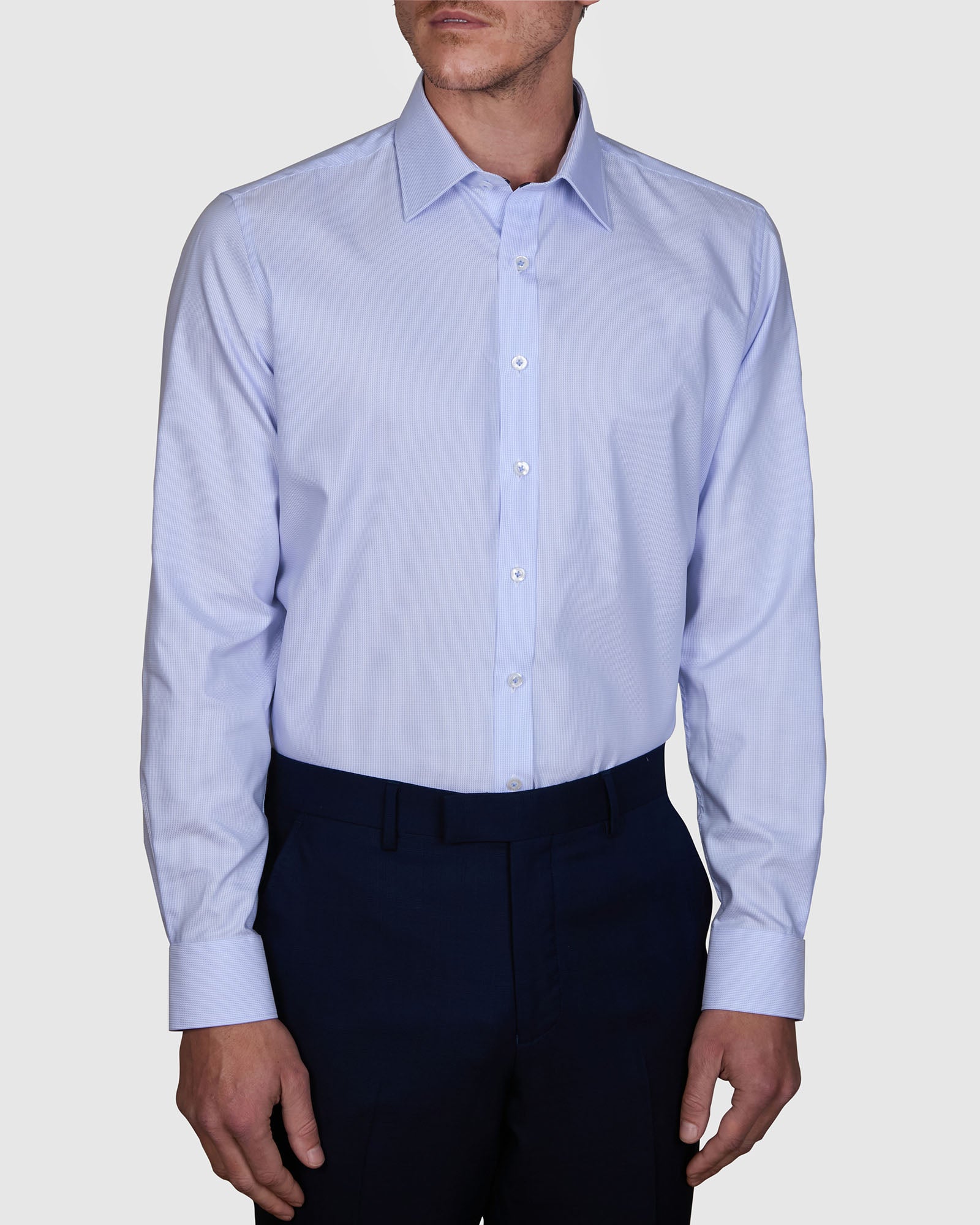 ZIGGURAT ZIG-ZAG TWILL SLIM FIT SHIRT
