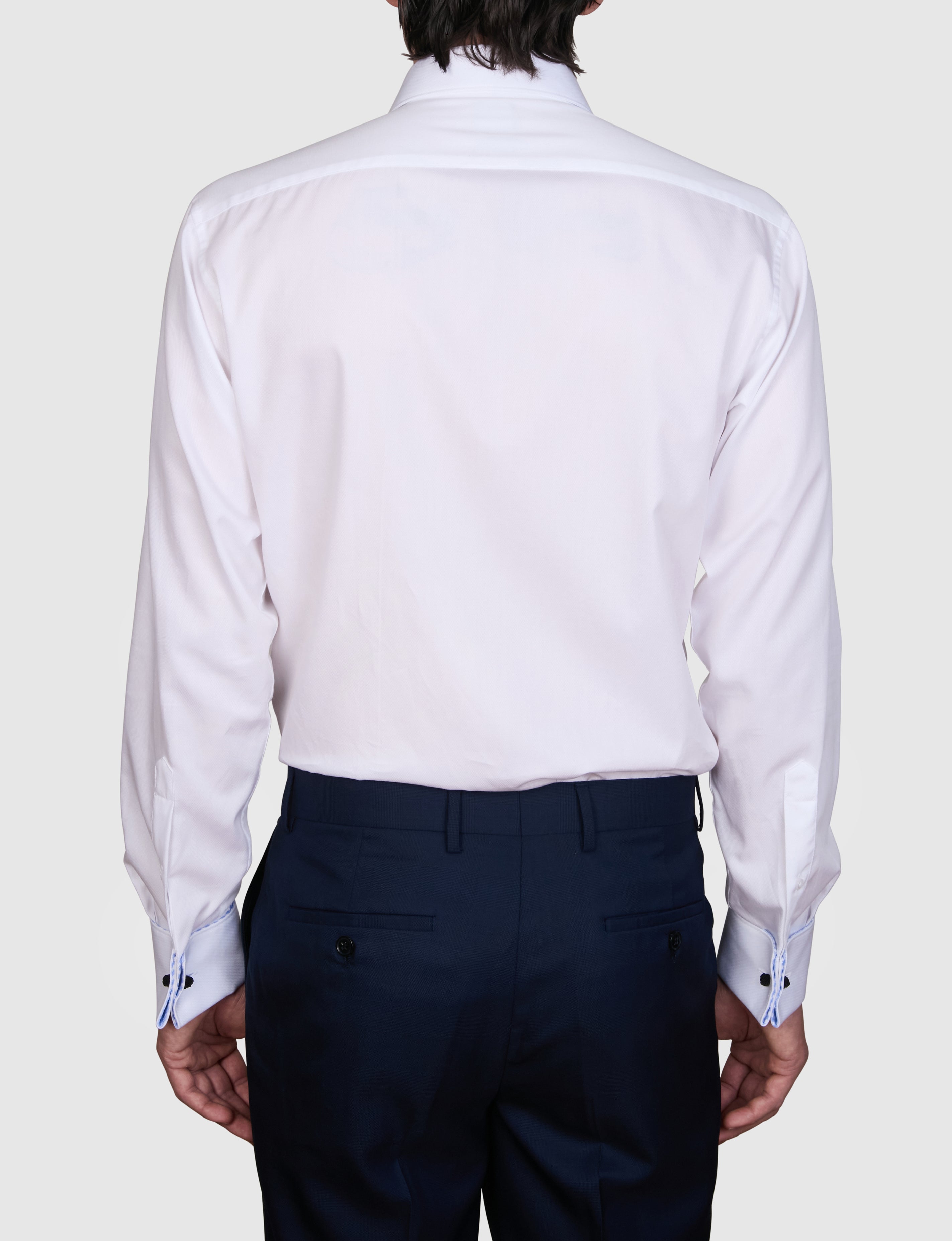 AUVERGE DIAMOND DOBBY FRENCH CUFF CLASSIC FIT SHIRT