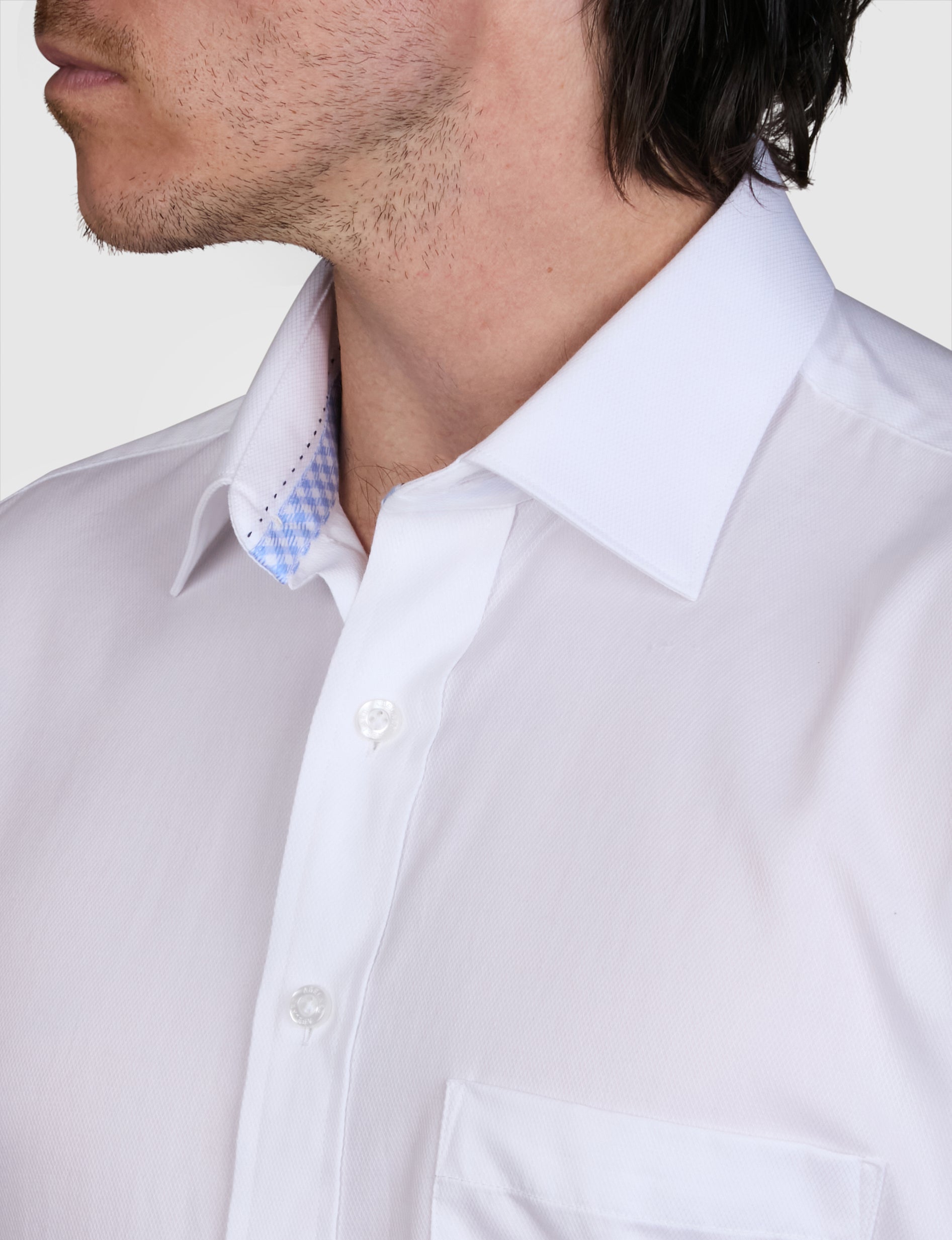 AUVERGE DIAMOND DOBBY FRENCH CUFF CLASSIC FIT SHIRT