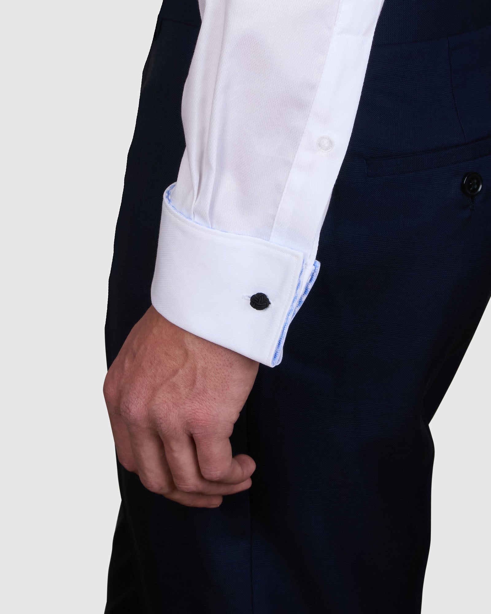 AUVERGE DIAMOND DOBBY FRENCH CUFF CLASSIC FIT SHIRT