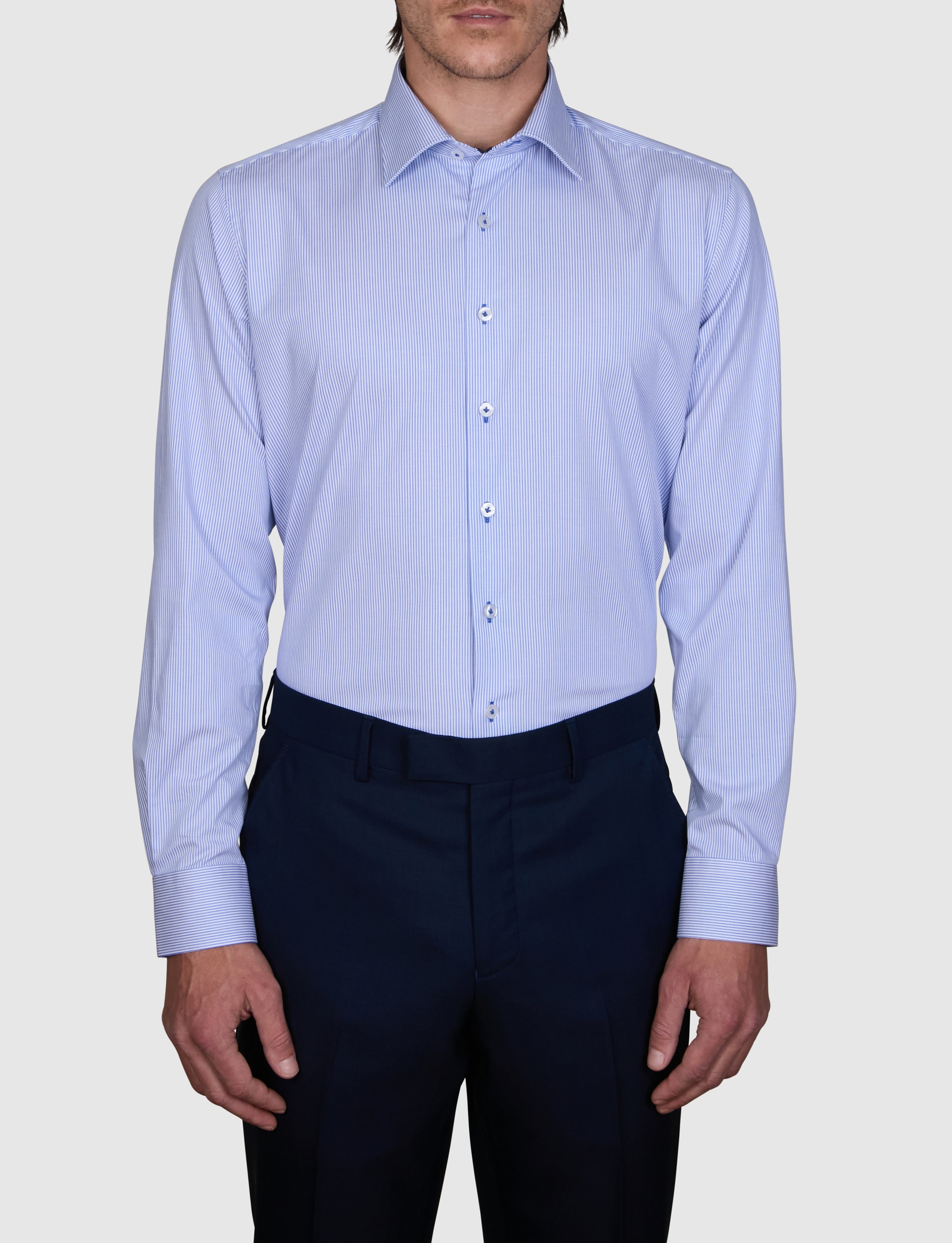 BAMBOO BLEND BENGAL STRIPE SLIM FIT SHIRT