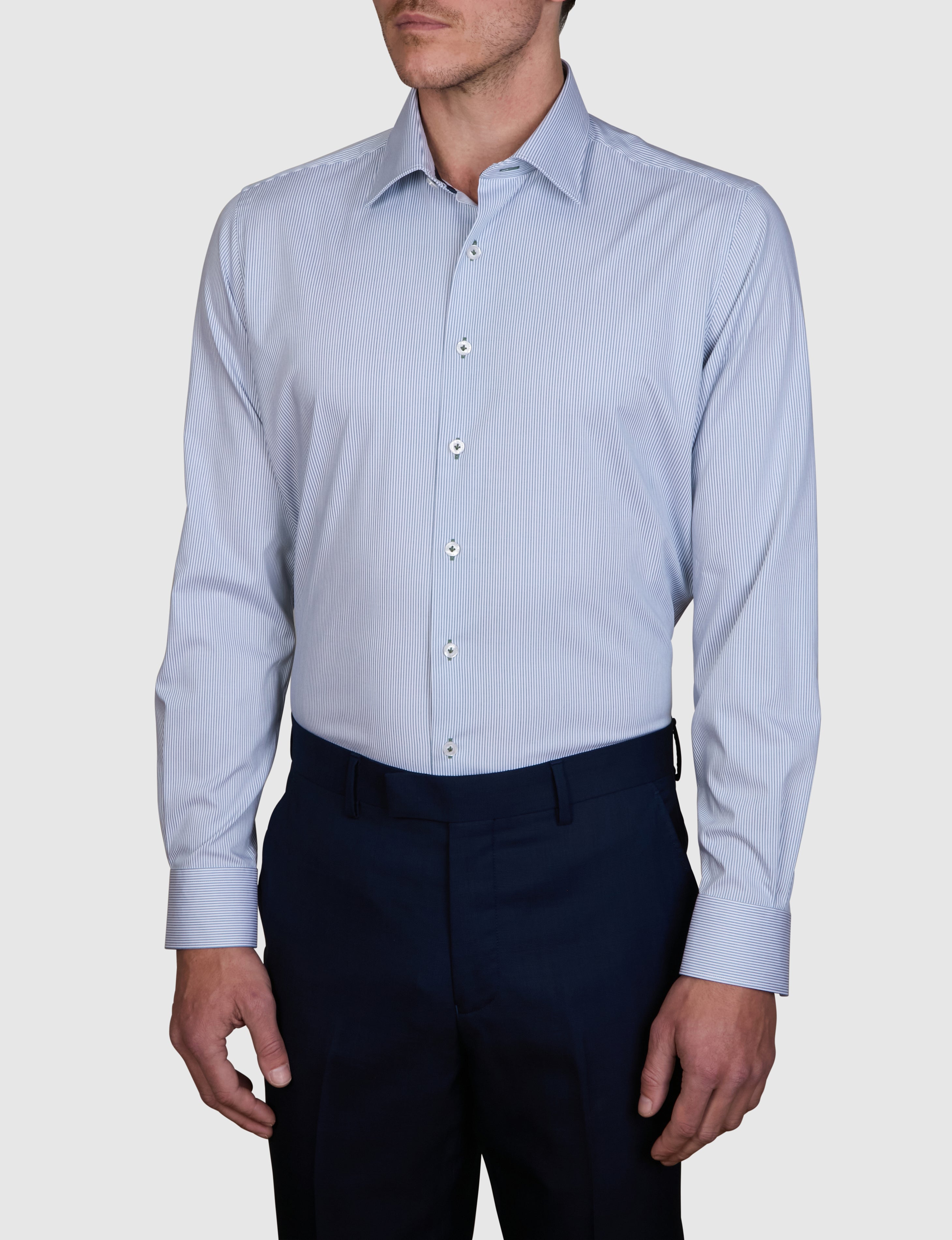 BAMBOO BLEND BENGAL STRIPE SLIM FIT SHIRT