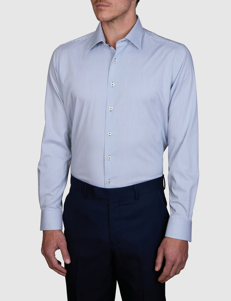 BAMBOO BLEND BENGAL STRIPE SLIM FIT SHIRT