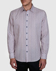 PUCCINI PRINT LINEN SLIM FIT SHIRT
