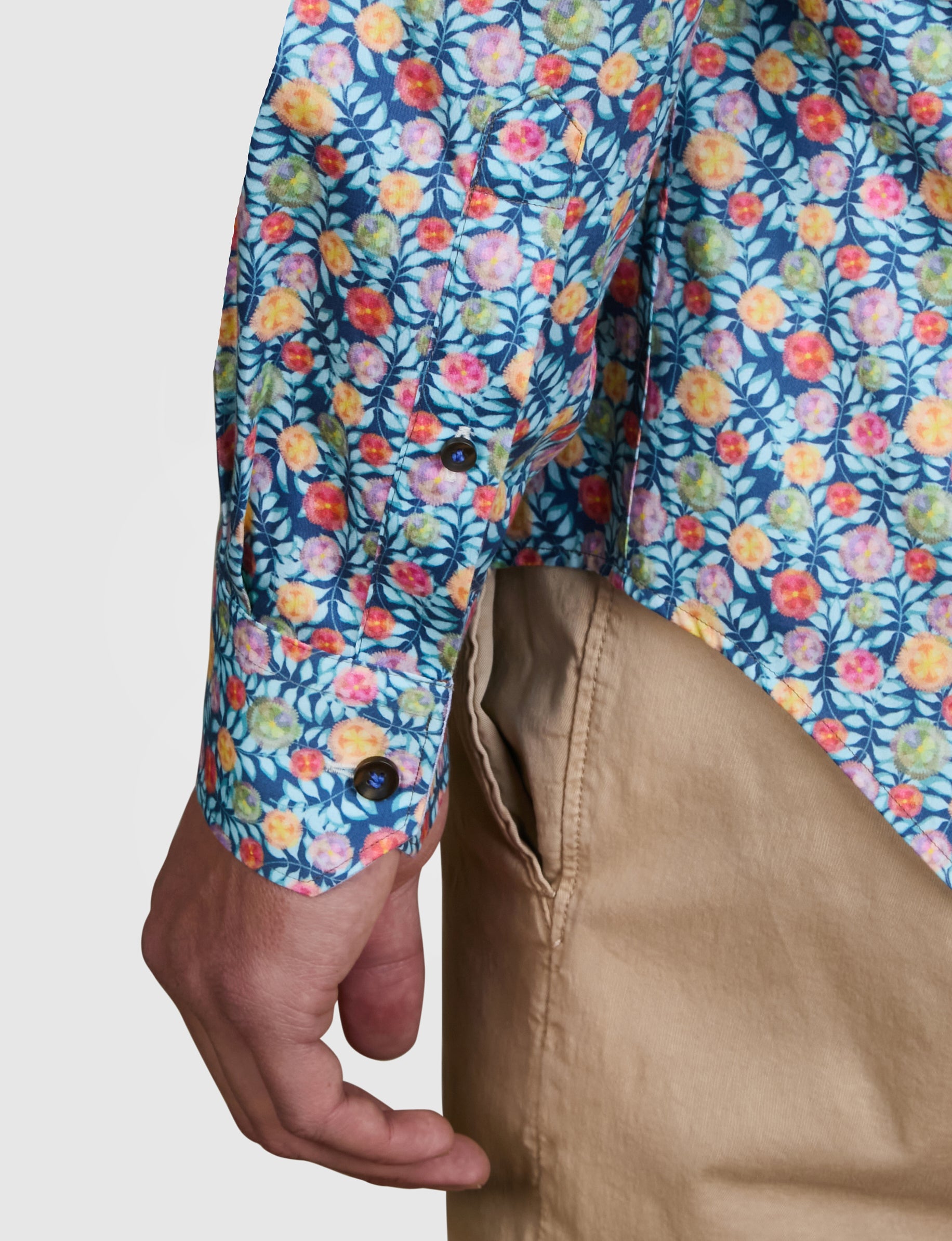 GEM-FLOWER PRINT 1 SLIM FIT SHIRT