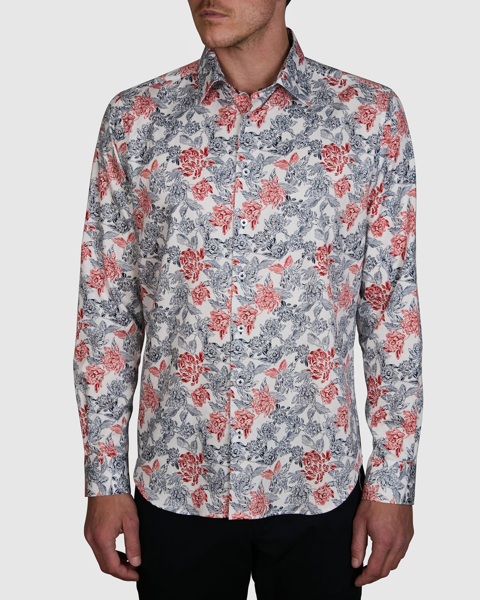 OUTLINE PRINT SLIM FIT SHIRT
