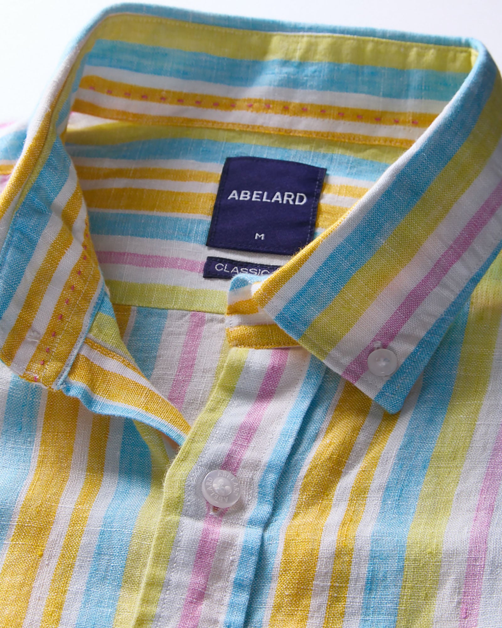 SAN MICHAELE LINEN STRIPE CLASSIC FIT SHIRT