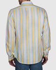 SAN MICHAELE LINEN STRIPE SLIM FIT SHIRT