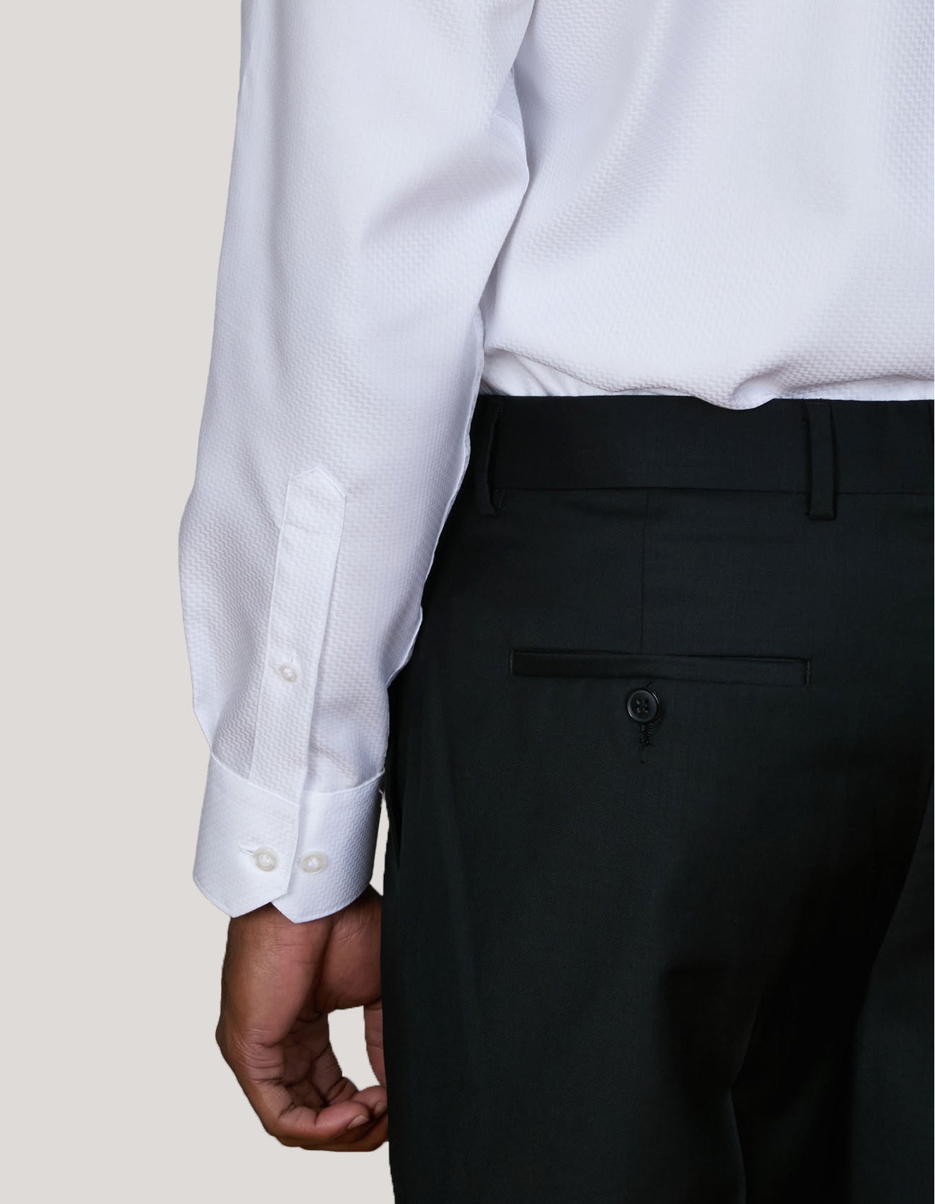 ZEGNI ZIG-ZAG TWILL SLIM FIT SHIRT