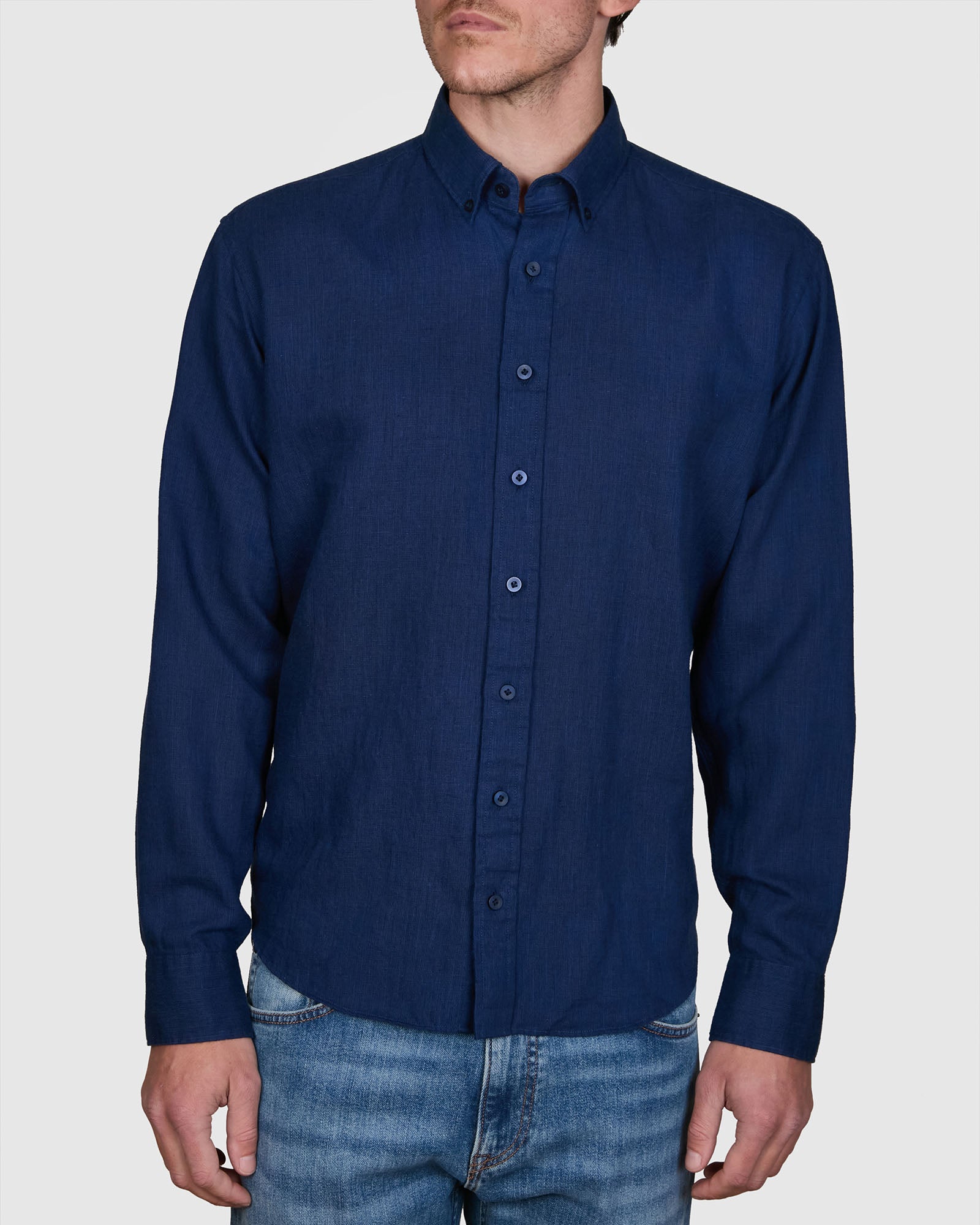 TWO-TONE LINEN CLASSIC FIT SHIRT