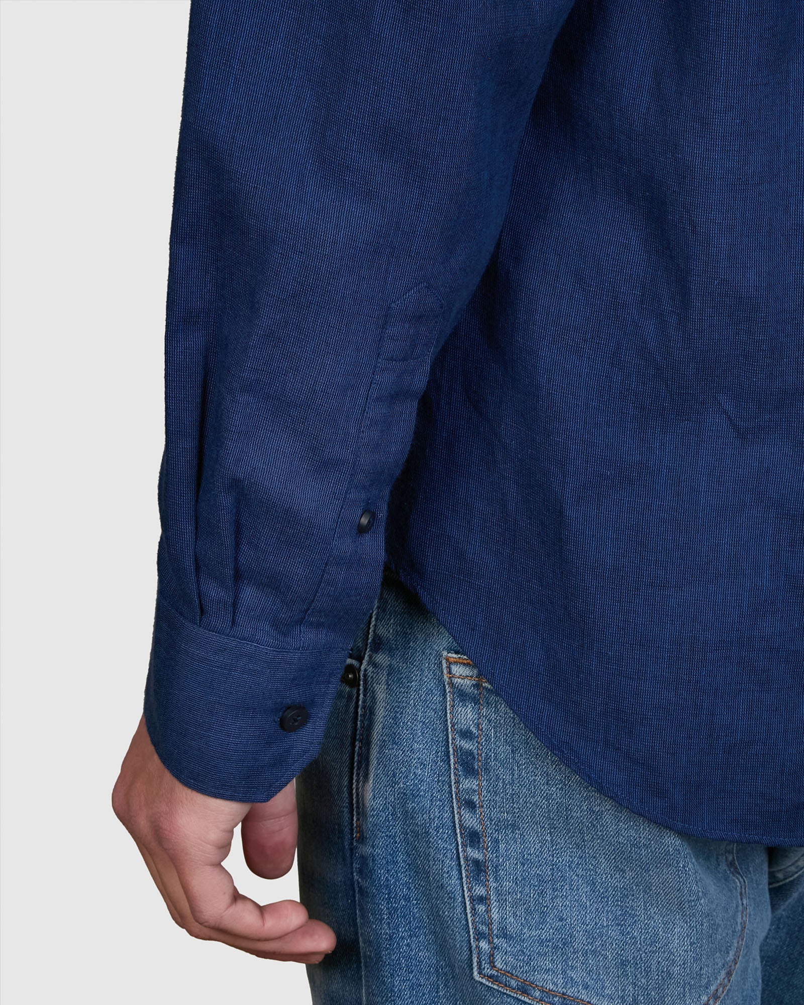 TWO-TONE LINEN CLASSIC FIT SHIRT