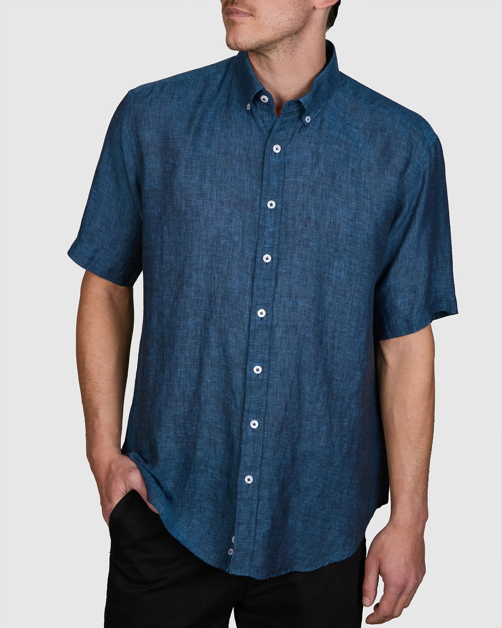 PIATTO PURE LINEN SLIM FIT SHIRT