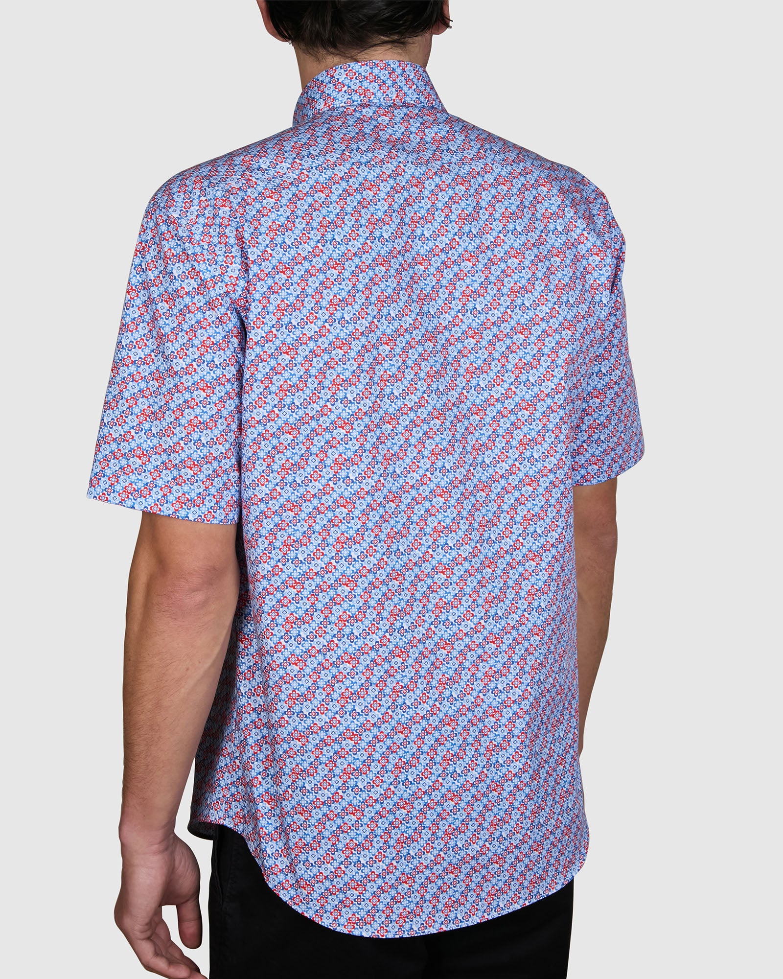 PALERMO POPLIN PRINT SLIM FIT SHIRT