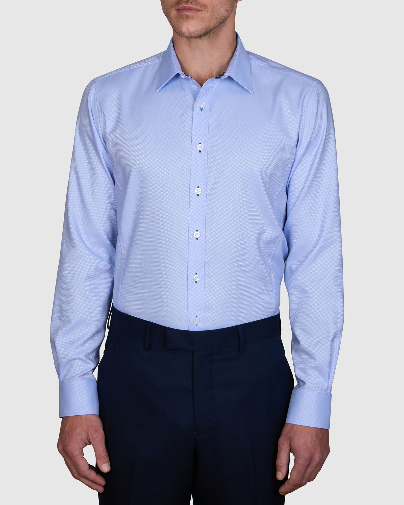 BRASATO STRETCH DOBBY SLIM FIT SHIRT