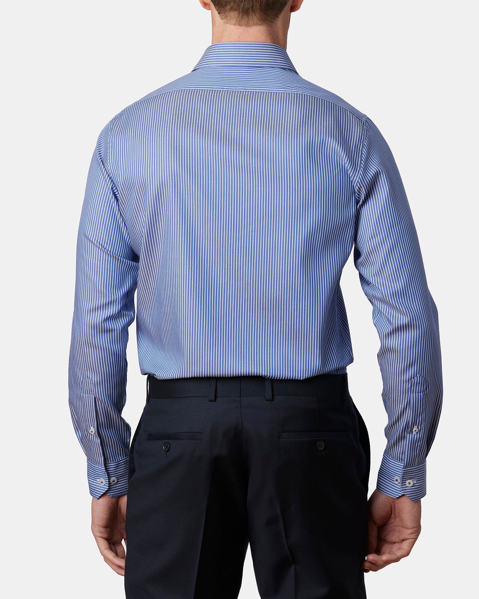 MARITEMES FINE TWILL STRIPE SLIM FIT SHIRT