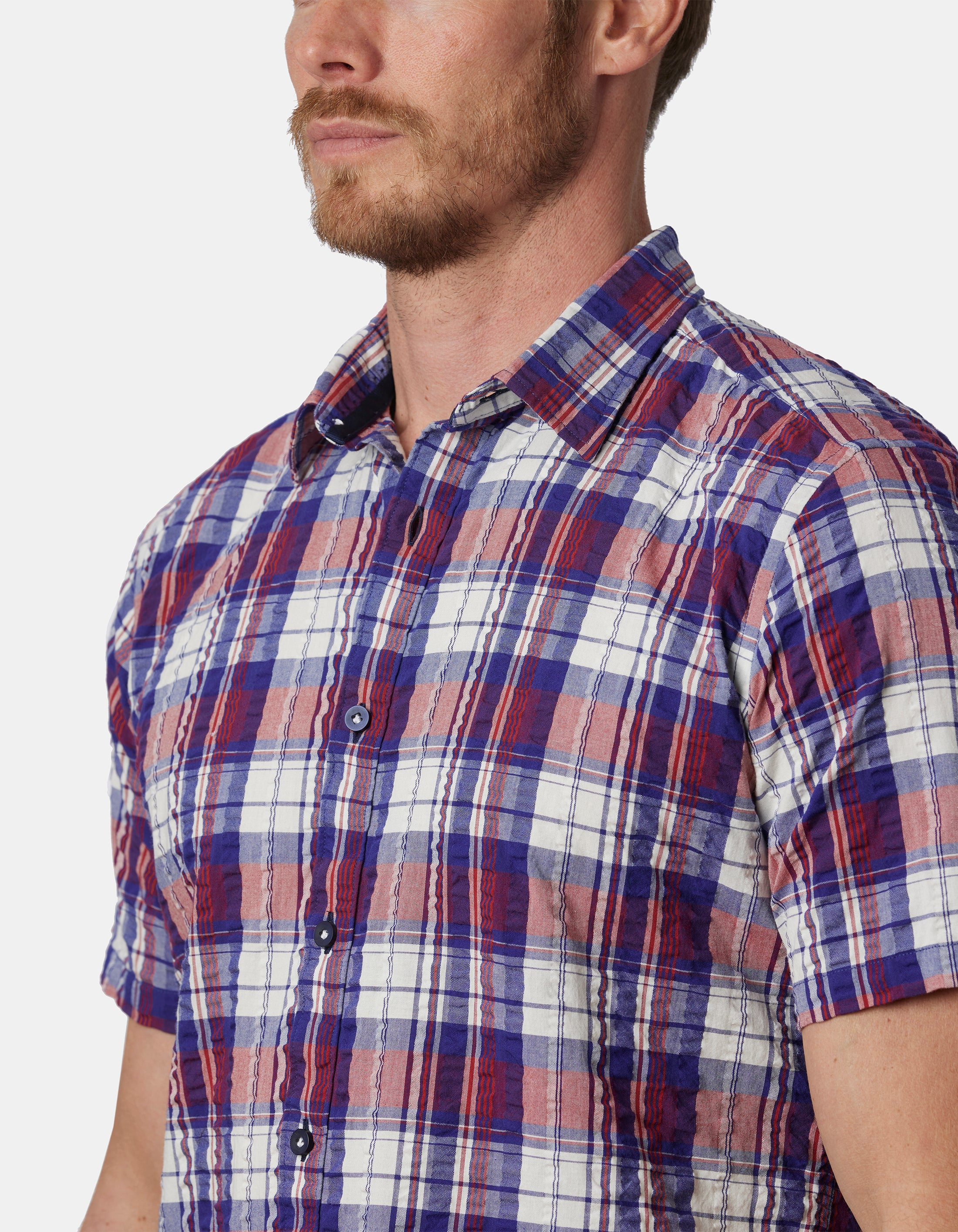 SCARPE SEERSUCKER CHECK CLASSIC FIT SHIRT