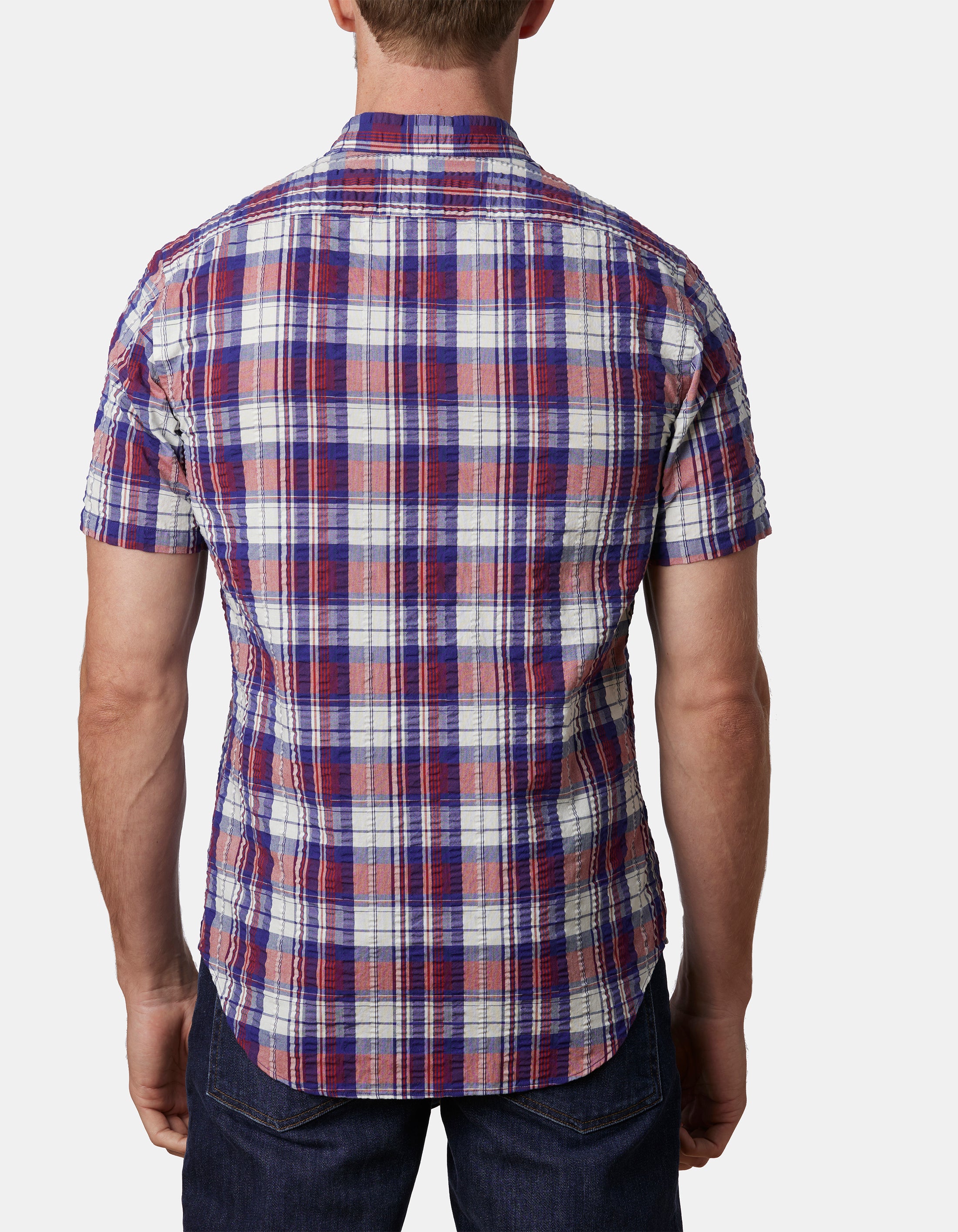SCARPE SEERSUCKER CHECK CLASSIC FIT SHIRT