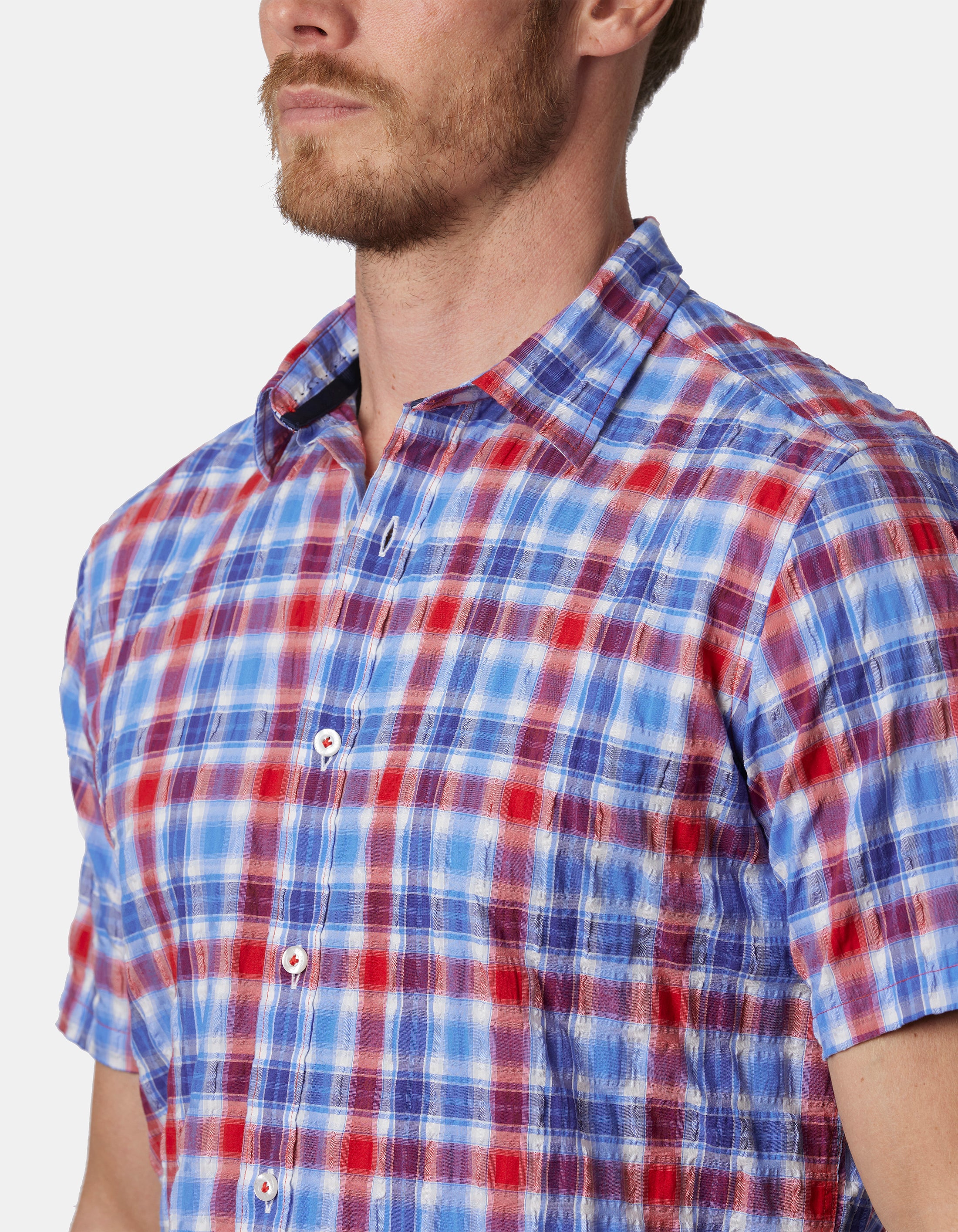 SCARPE SEERSUCKER CHECK CLASSIC FIT SHIRT
