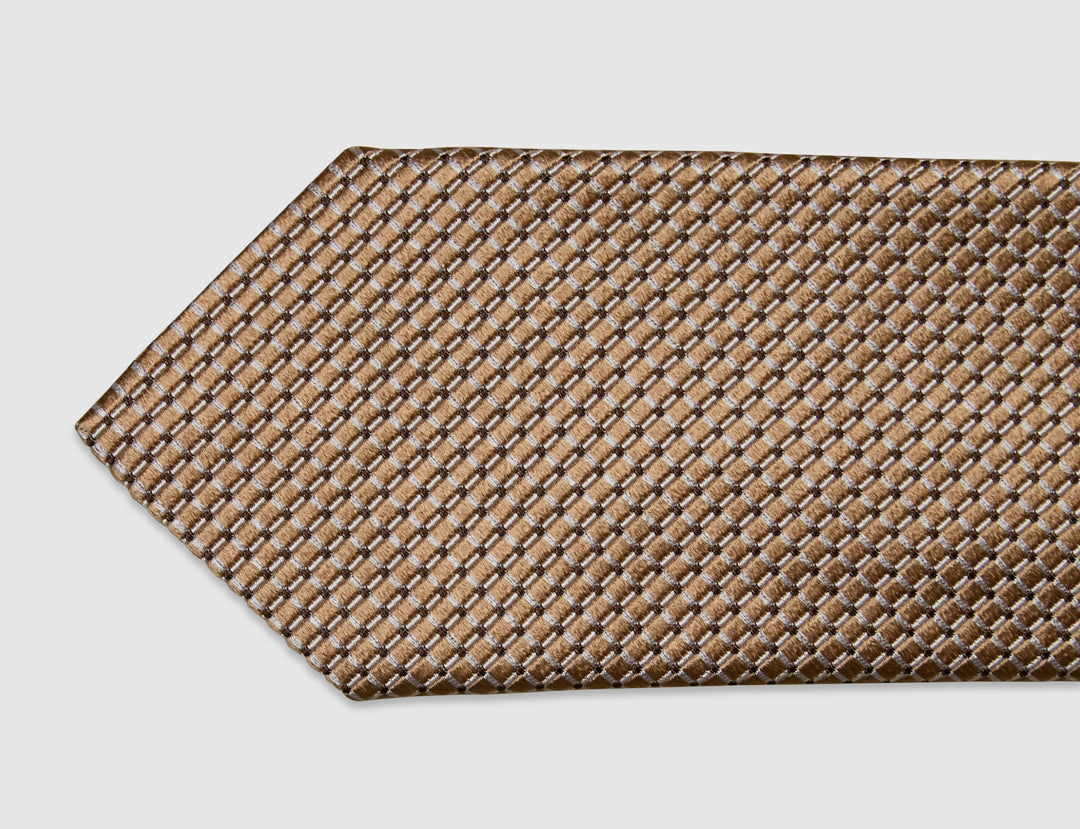 Italian Silk Tie Diagonal Line Print