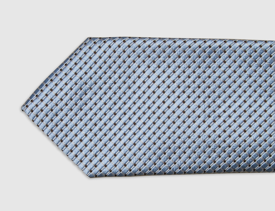 Italian Silk Tie Diagonal Line Print