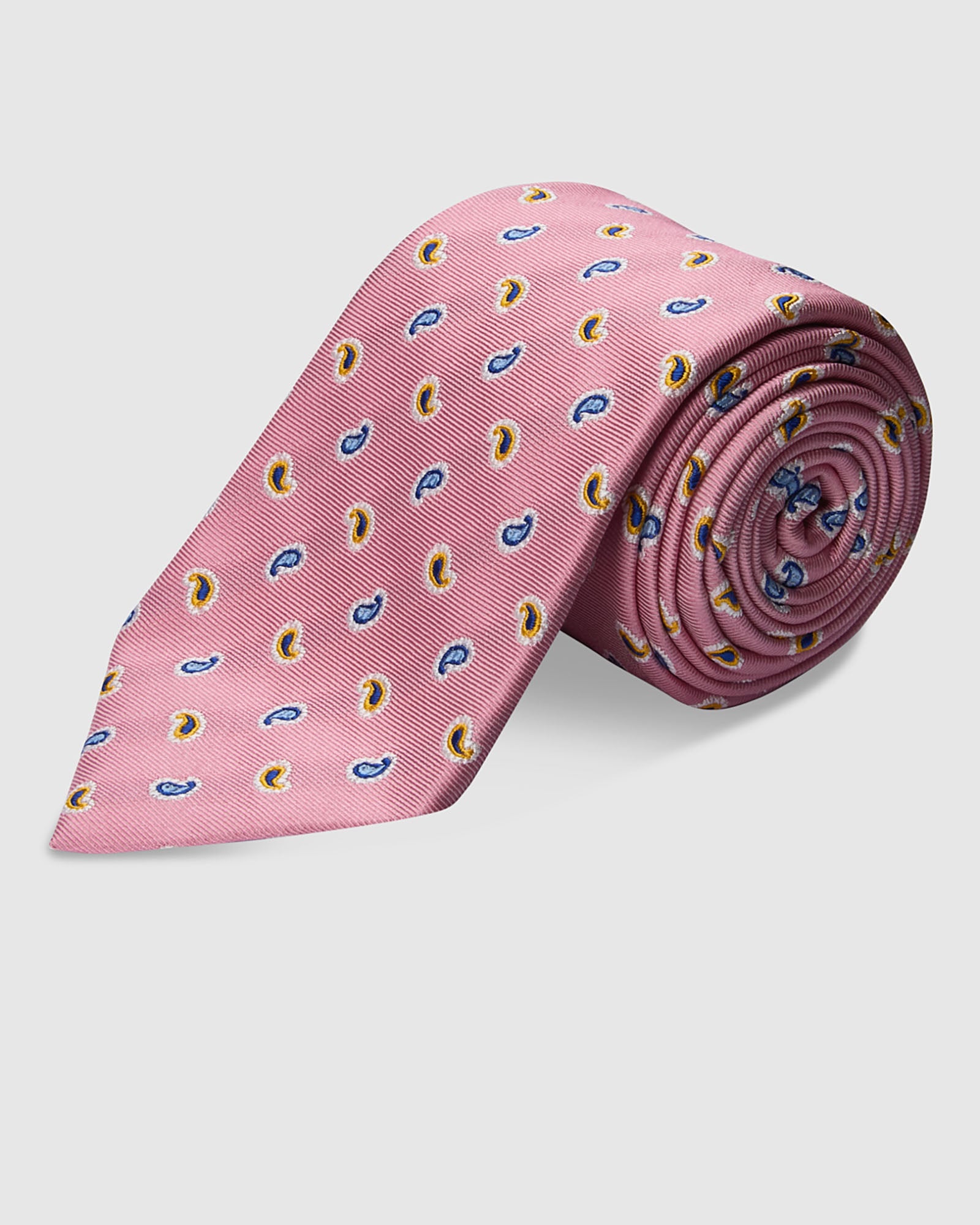 Italian Silk Tie Two Tone Paisley Jacquard