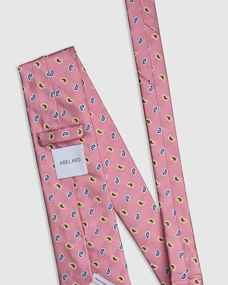 Italian Silk Tie Two Tone Paisley Jacquard