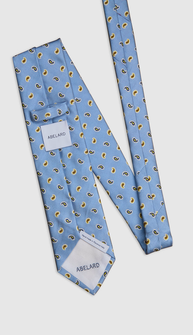 Italian Silk Tie Two Tone Paisley Jacquard