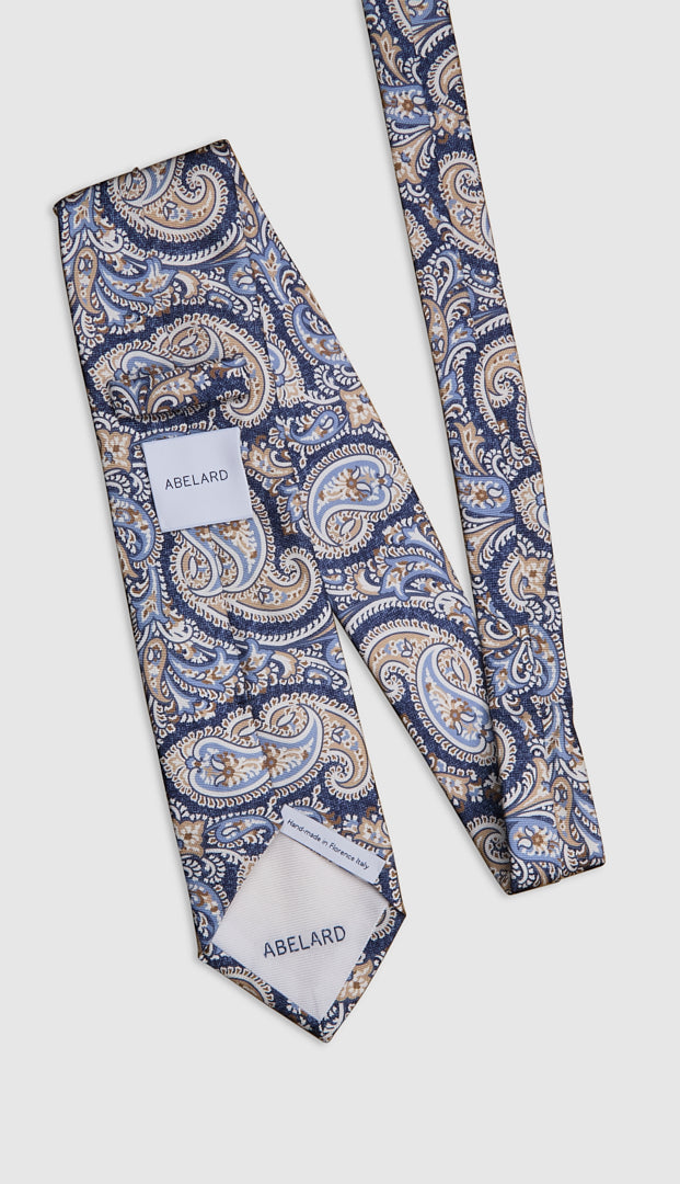 Italian Silk Tie Colourful Paisley Print