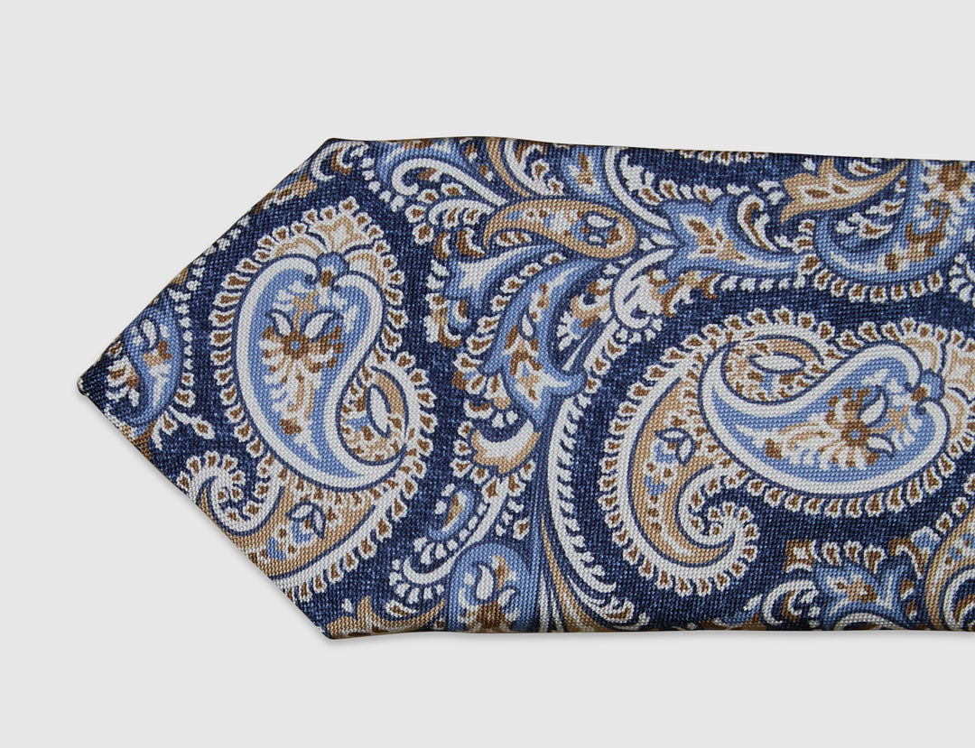 Italian Silk Tie Colourful Paisley Print