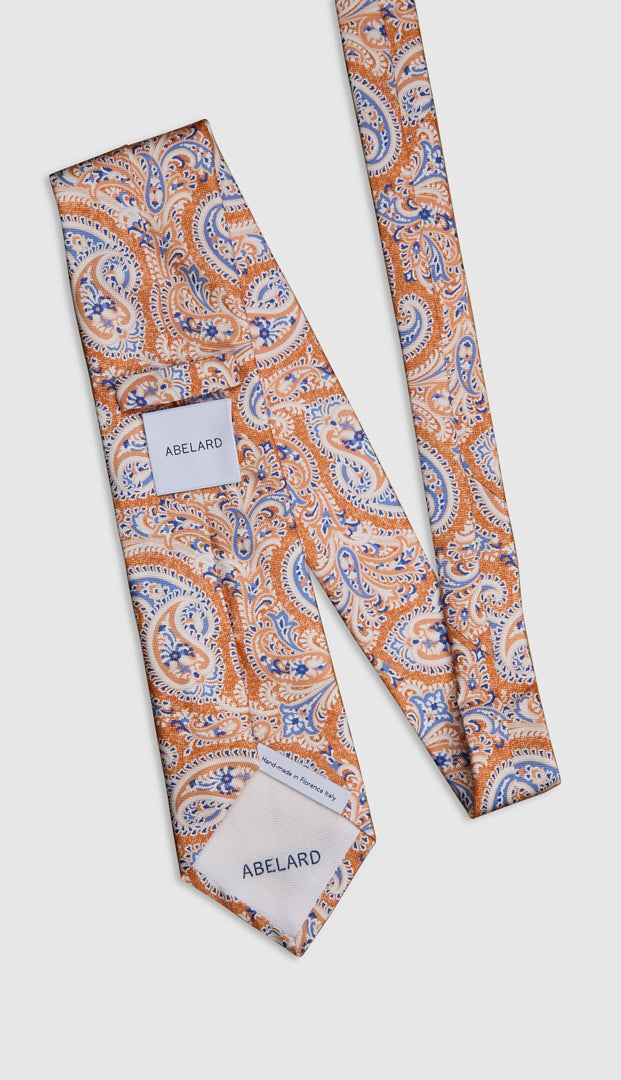 Italian Silk Tie Colourful Paisley Print