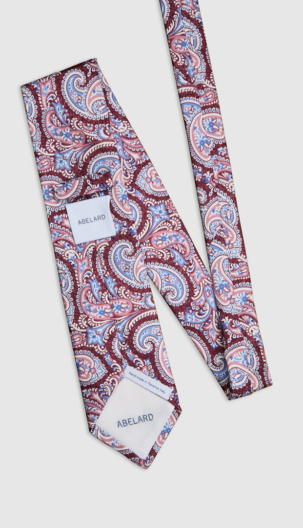 Italian Silk Tie Colourful Paisley Print