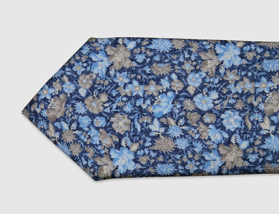 Italian Silk Tie Floral Print