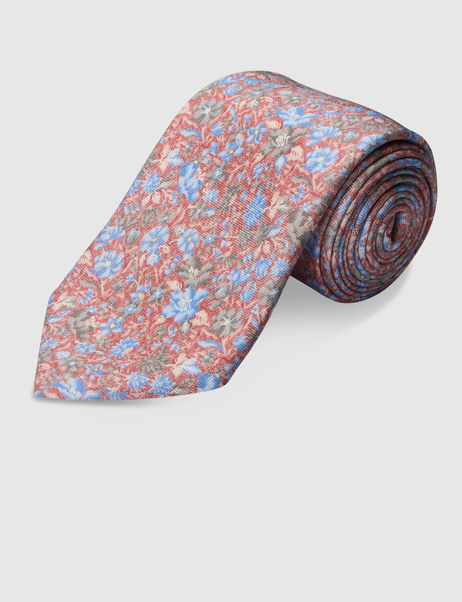 Italian Silk Tie Floral Print