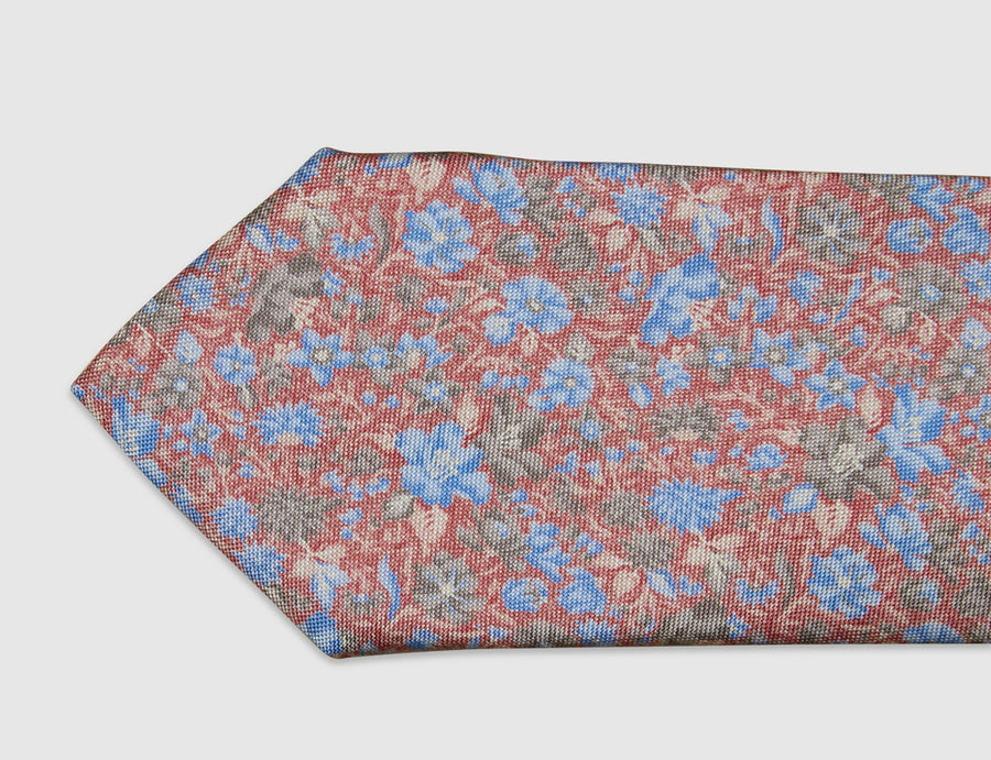 Italian Silk Tie Floral Print