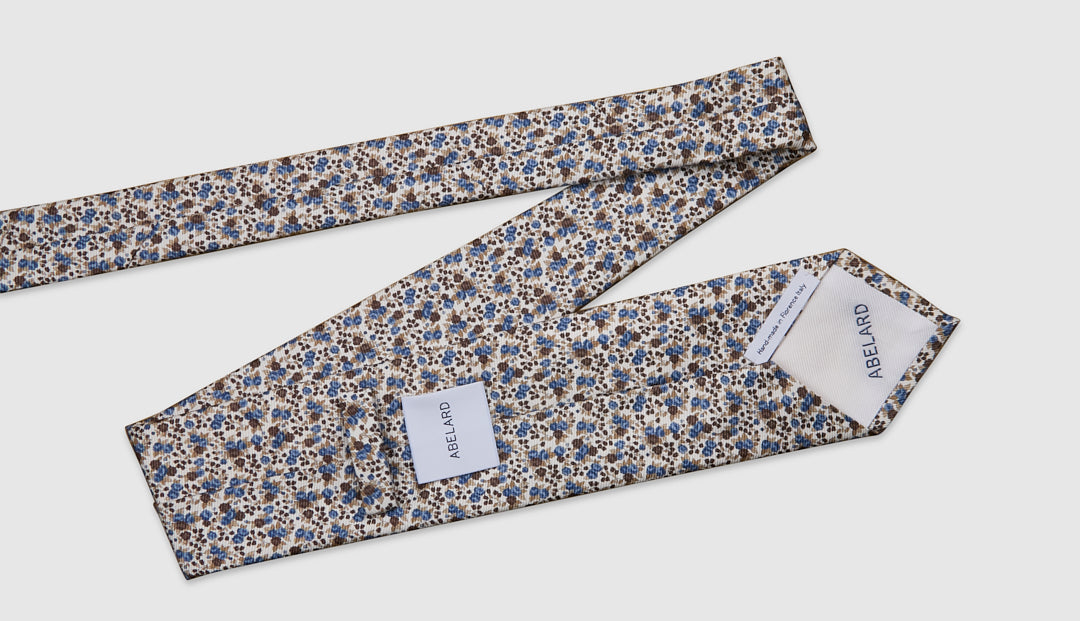 Italian Silk Tie Vintage Floral Print