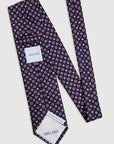Italian Silk Tie Two-Tone Floral Print
