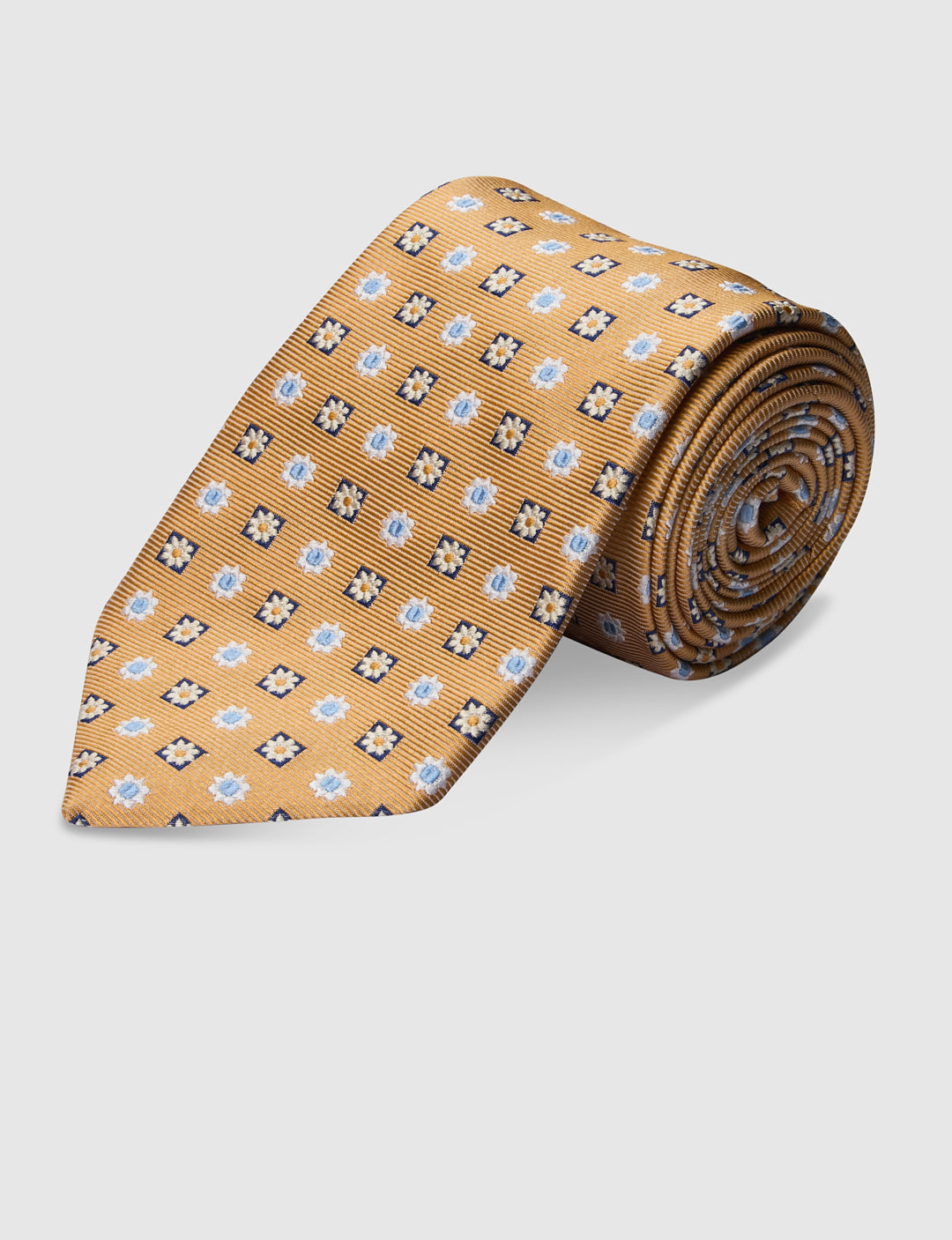 Italian Silk Tie Fresh Medallion Jacquard