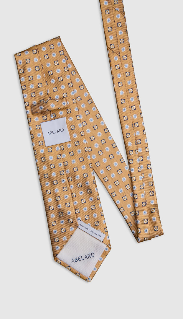 Italian Silk Tie Fresh Medallion Jacquard