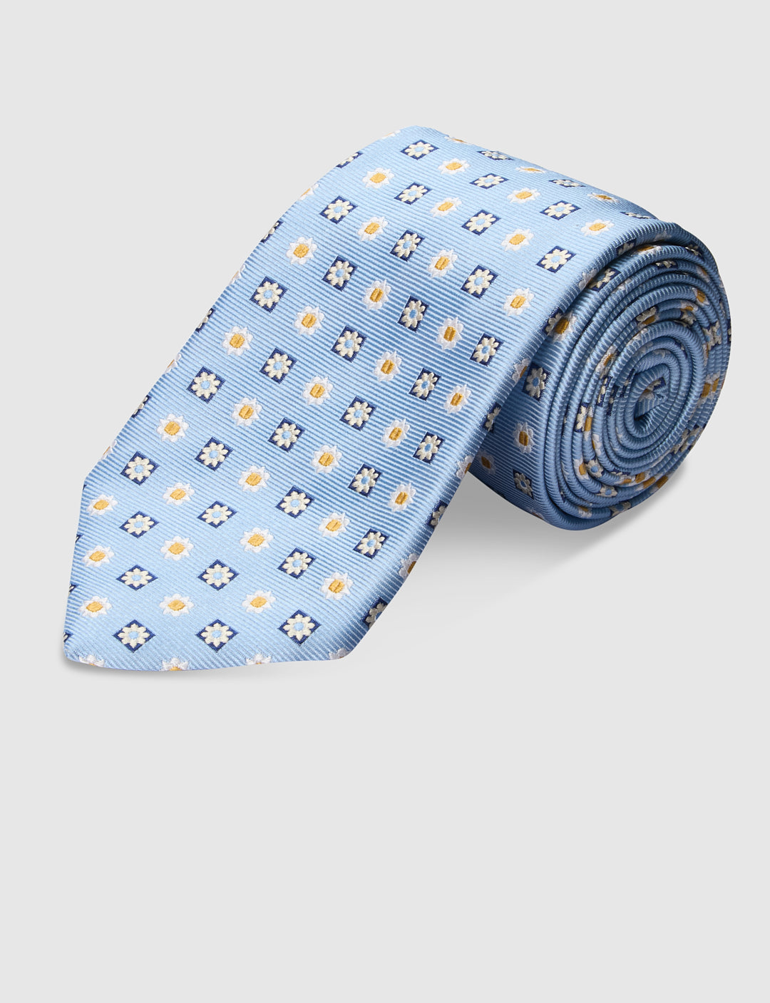 Italian Silk Tie Fresh Medallion Jacquard