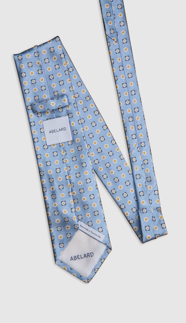 Italian Silk Tie Fresh Medallion Jacquard