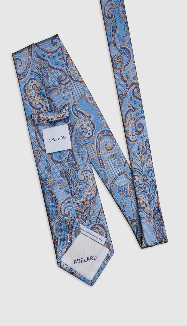 Italian Silk Tie Two-Tone Paisley Jacquard
