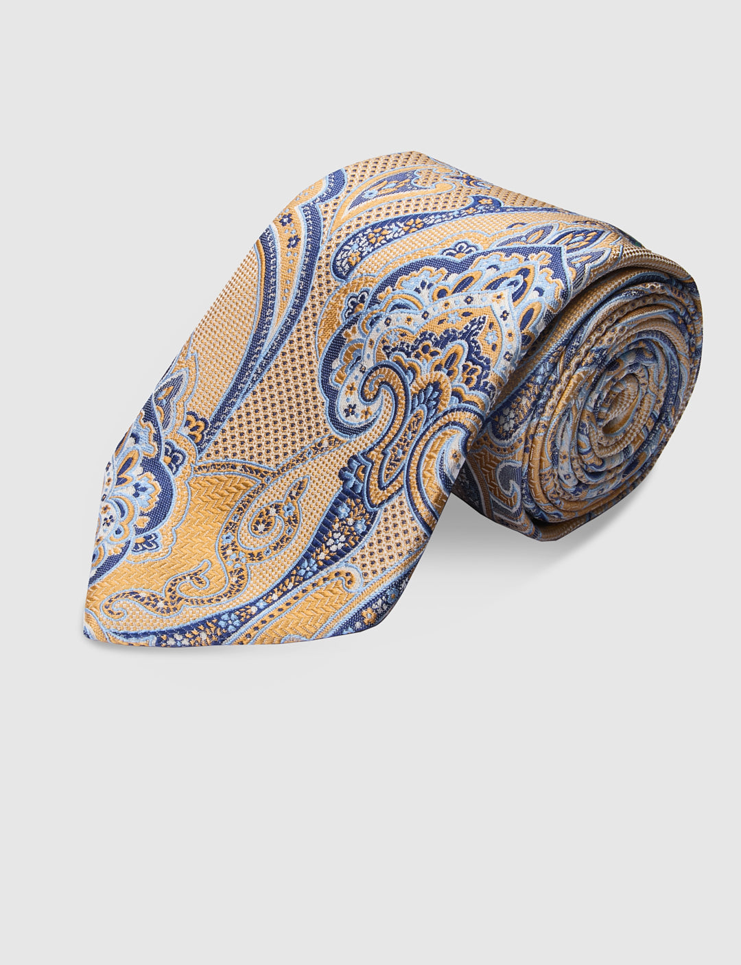 Italian Silk Tie Two-Tone Paisley Jacquard