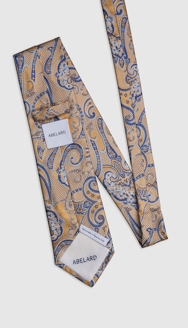 Italian Silk Tie Two-Tone Paisley Jacquard