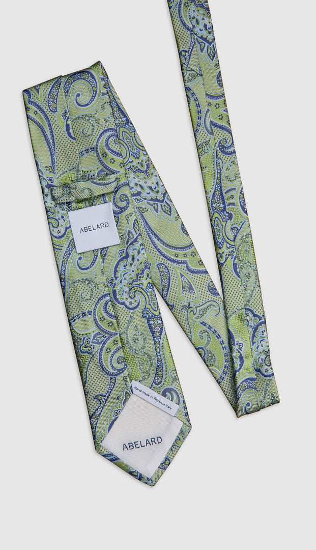 Italian Silk Tie Two-Tone Paisley Jacquard