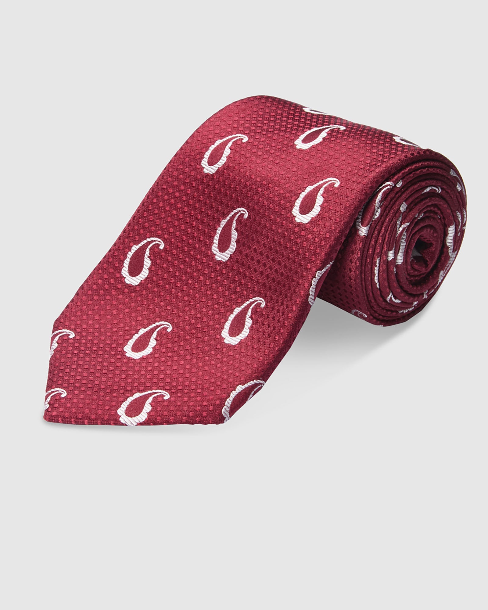 Italian Silk Tie Tonal Paisley Jacquard