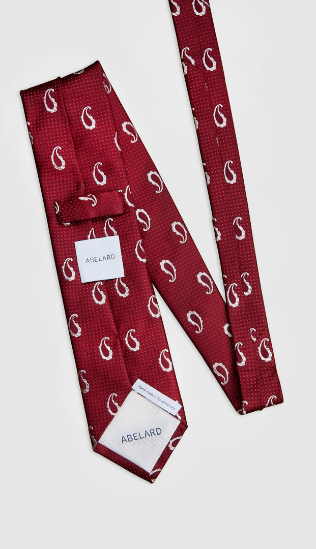Italian Silk Tie Tonal Paisley Jacquard