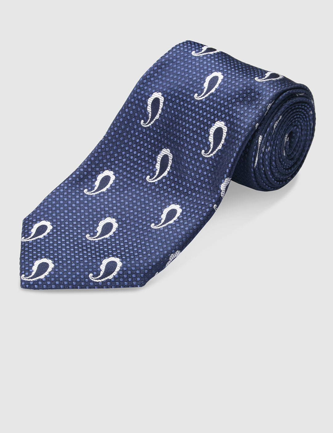Italian Silk Tie Tonal Paisley Jacquard