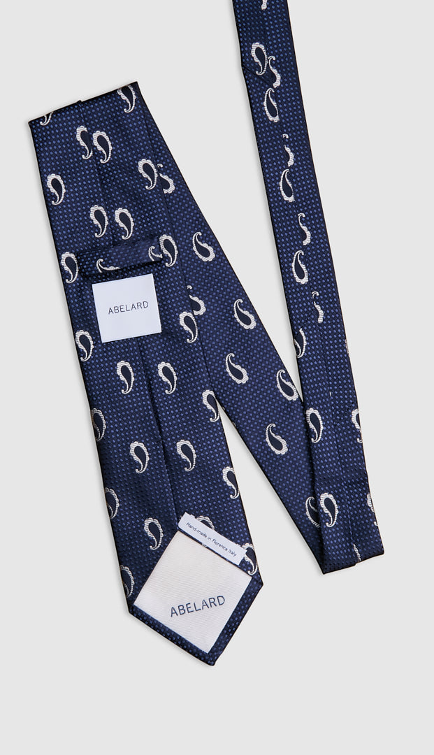 Italian Silk Tie Tonal Paisley Jacquard