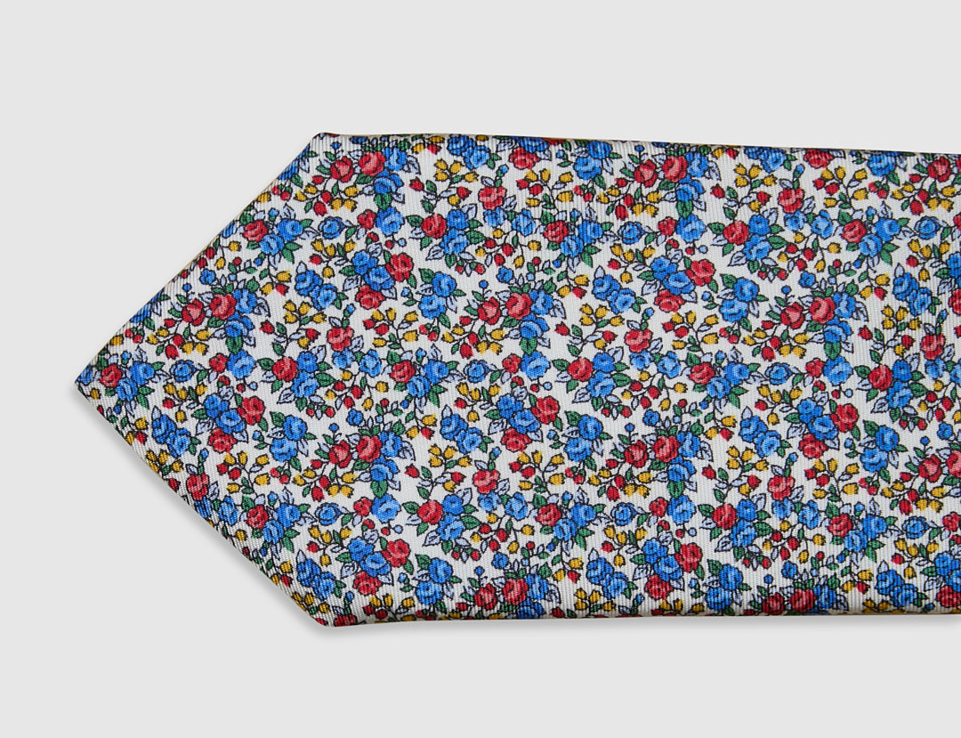 Italian Silk Tie Multicolour Floral