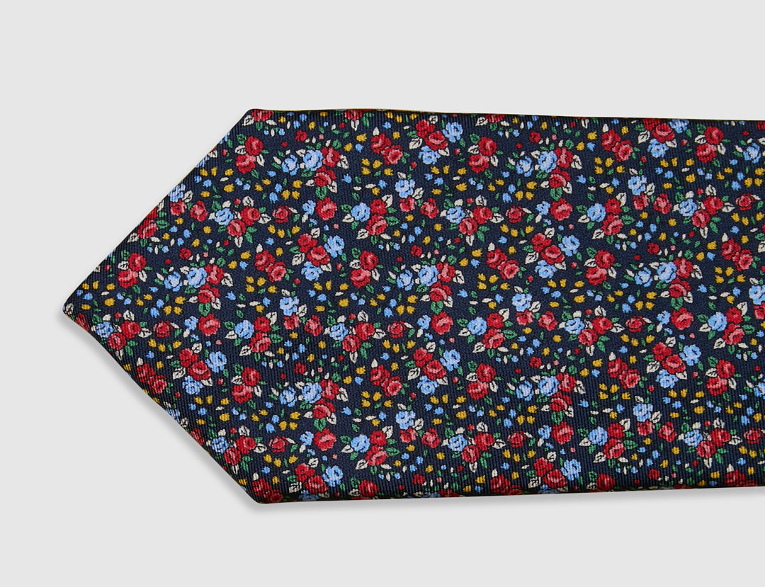 Italian Silk Tie Multicolour Floral